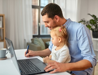 Dad and daughter together