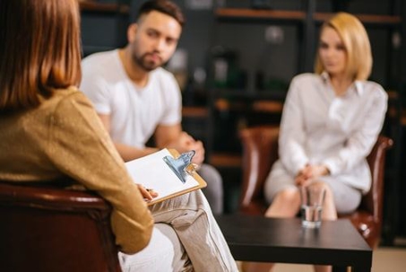 woman counseling a couple